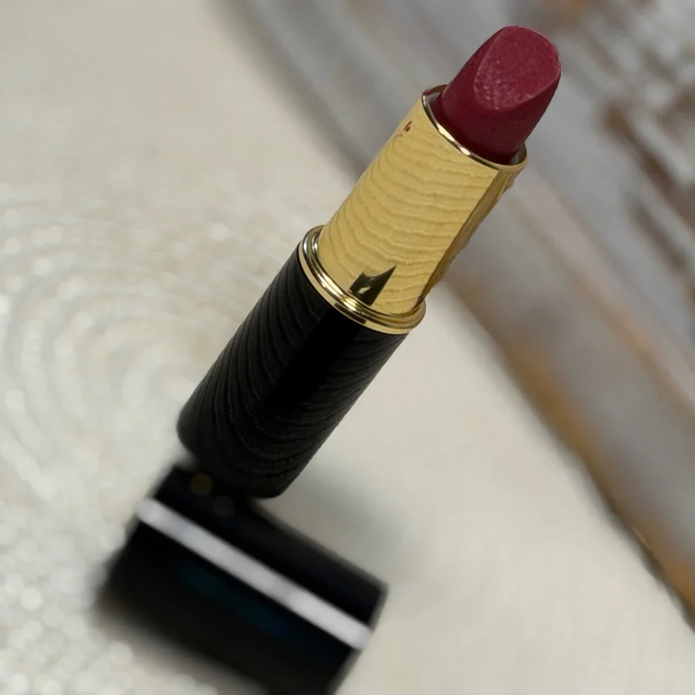 Lancome Rouge Magnetic Lipstick Cherub Deep Rose Red Satin Finish Discontinued